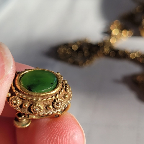 1928, Avon, Vtg Czechlosovakia Elegant Gold Gemstone Set Vintage Inspired - Picture 7 of 14